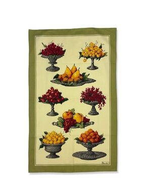 Beauville France Cotton / Linen Fruit Platter Tea Towel